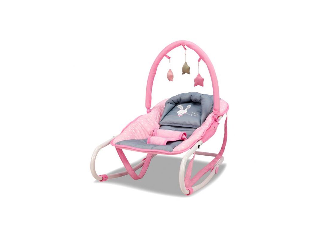 Asalvo Βρεφικό ρηλάξ Baby Bunny Grey Pink