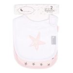 Interbaby Σαλιάρα Velcro Σετ 2 Τεμ Estrellas Pink 00311-02