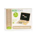 Ecotoys Ξύλινο Εκπαιδευτικό Laptop με Μαγνητικό Πίνακα Blue