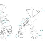 Lionelo Annet Tour Βρεφικό Καρότσι έως 22kg Grey Stone