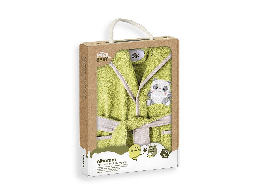 Interbaby Μπουρνούζι Σε Συσκευασία Δώρου 6 - 8 Ετών Pistachio Green