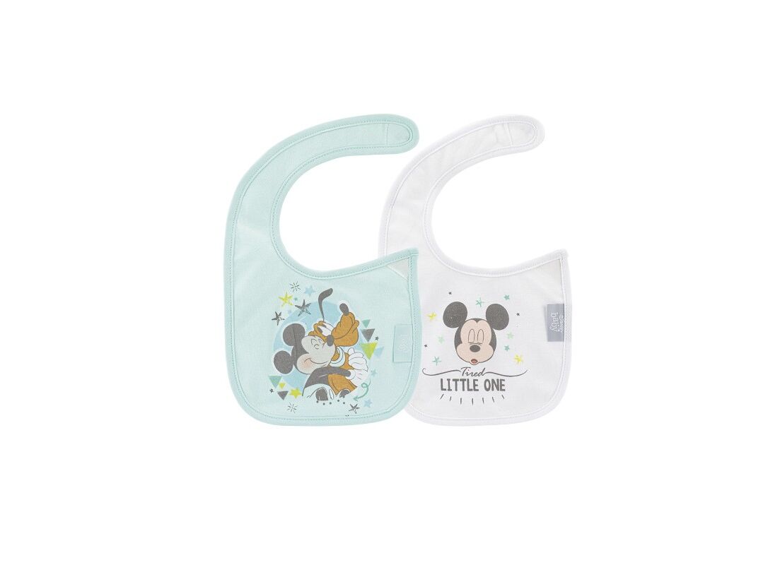 Interbaby Mickey2 Σαλιάρα Velcro Σετ 2 Τεμ  8435440365662