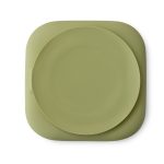 Interbaby Αντιολισθητικό Πιάτο Σιλικόνης Olive Green