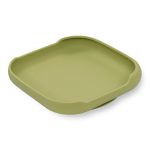 Interbaby Αντιολισθητικό Πιάτο Σιλικόνης Olive Green