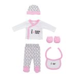 Interbaby I Love Mama-Papa Σετ Δώρου 4 τμχ (0-6 μηνών) Pink