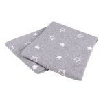 Interbaby Stars Κουβέρτα Αγκαλιάς Βαμβακερή Grey