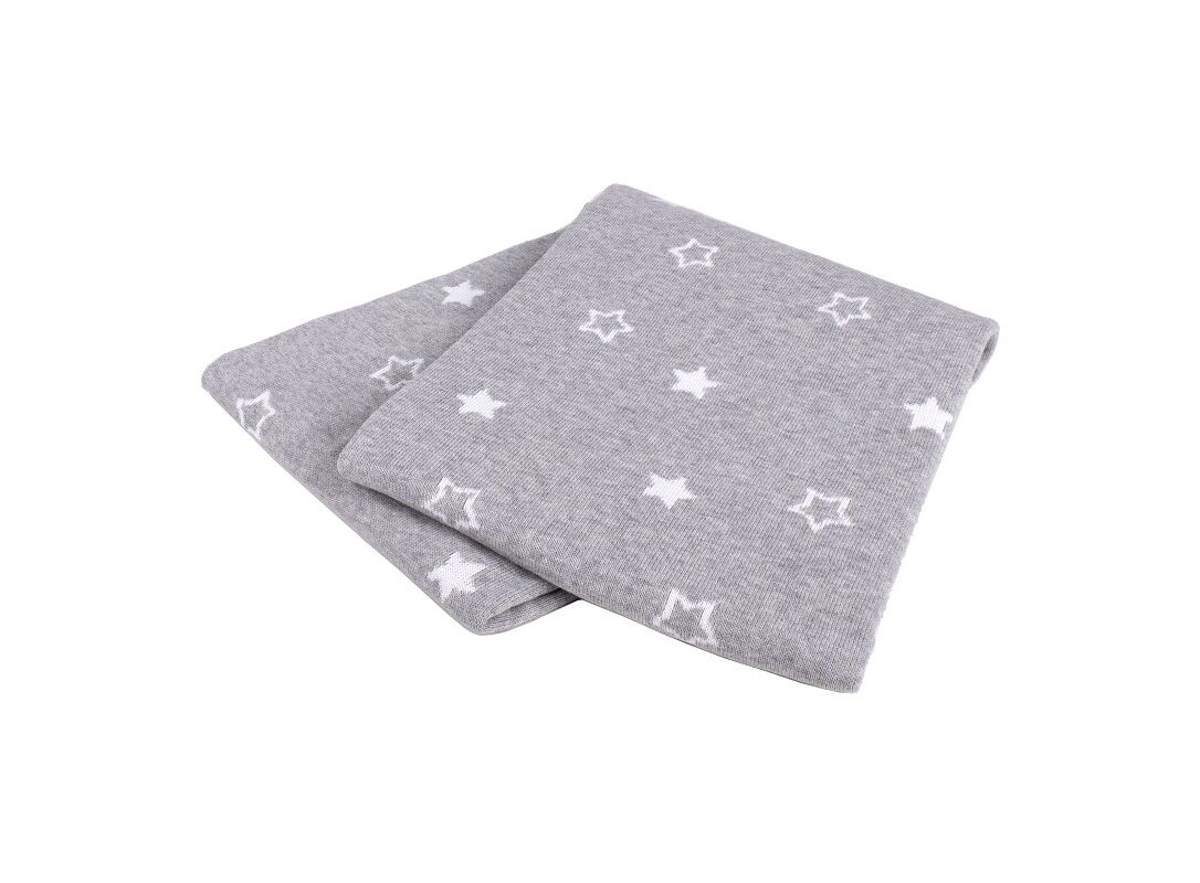 Interbaby Stars Κουβέρτα Αγκαλιάς Βαμβακερή Grey