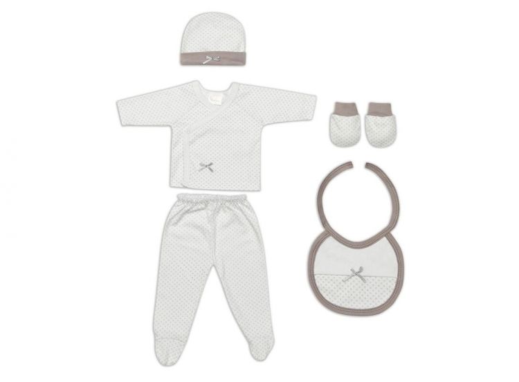 Interbaby Σετ Δώρου 4 τμχ (0-6 μηνών) Grey SET02-31