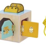 Eli Neli Montessori Lock Box Κύβος Δραστηριοτήτων Με Κλειδαριές