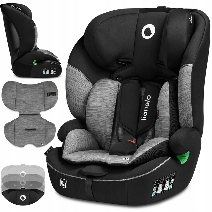 Lionelo Levi i-size Κάθισμα Αυτοκινήτου 9-36kg Black & Gray