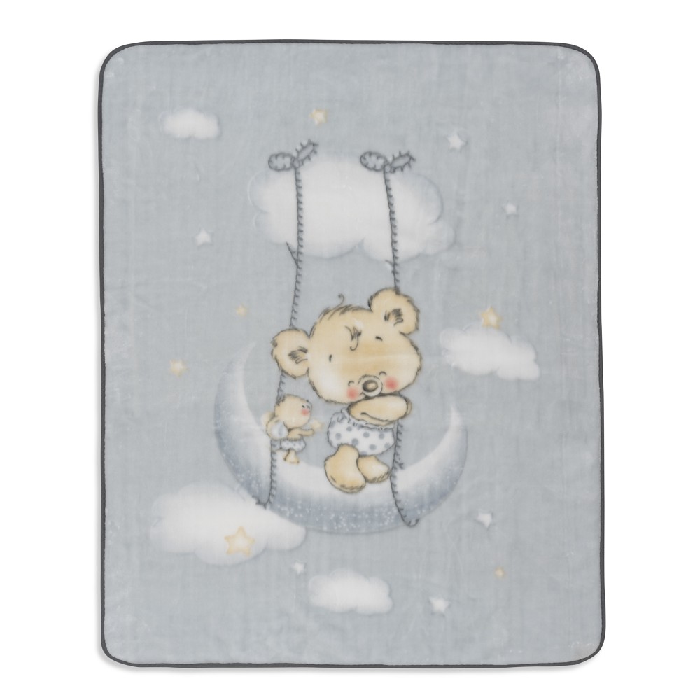 Interbaby Raschel Oso Nube Κουβέρτα Κούνιας Grey