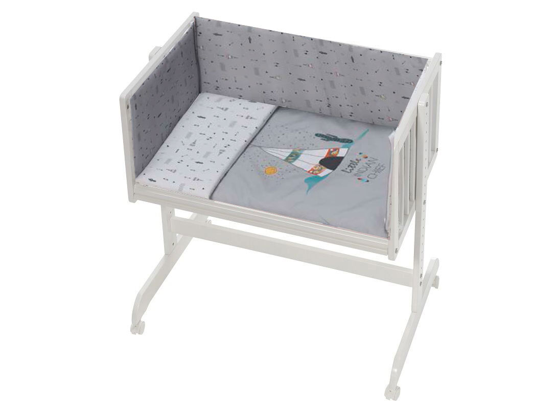 Interbaby Tipi Oso Σετ Λίκνο + Προίκα + Στρώμα Grey