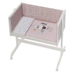 Interbaby Tipi Oso Σετ Λίκνο + Προίκα + Στρώμα White/Pink