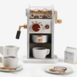 Eli Neli Montessori Coffee Machine Ξύλινη Παιδική Mηχανή Kαφέ με Kόκκους - γκρι