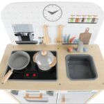 Eli Neli Montessori Kitchen Ξύλινη Παιδική Κουζίνα Mε Eκτεταμένα αξεσουάρ + Δώρο Ποδιά Κουζίνας